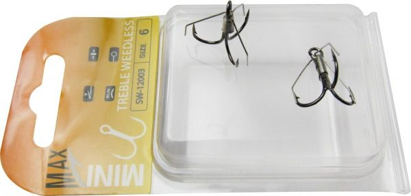 Гачок MiniMax Treble Weedless №6 10 шт. SW-12003-6